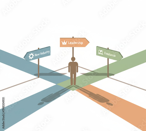 Navigating career paths a crossroads of leadership, new industry, and freelance opportunities