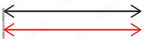 Long arrow icon set. Black arrow pointing. Black large arrow. Bold thine long arrow icon with white background EPS10