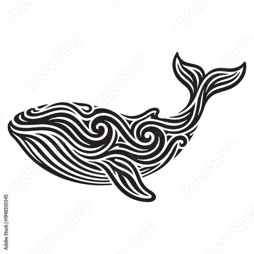 Zentangle Tribal Whale