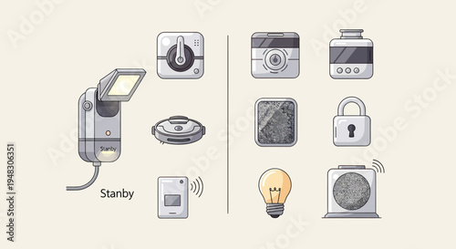 Smart home devices collection security, cleaning, lighting & more