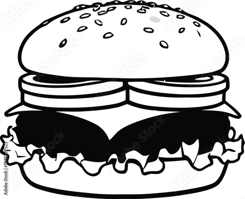burger and hamburger vector