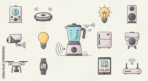 Collection of modern smart home devices and gadgets (1)