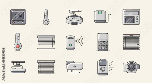 Collection of smart home devices and gadgets
