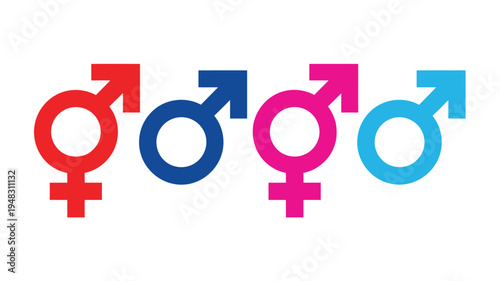 Male female icon yin yang man woman symbols vector