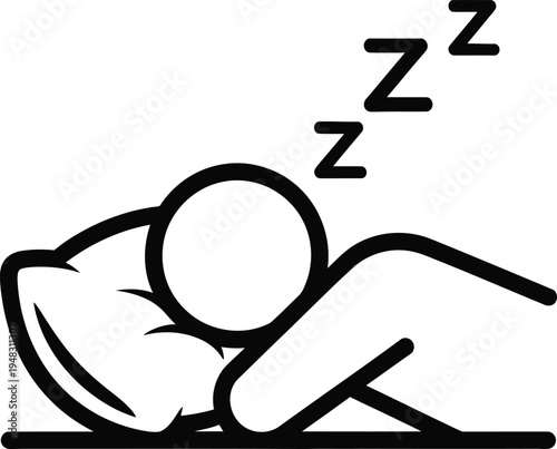 A person sleeping peacefully on their side