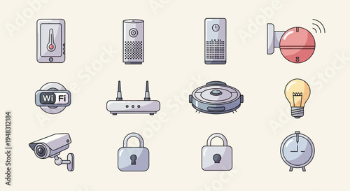 Collection of smart home devices and security items (1)