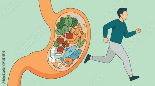 Healthy eating and exercise for good digestion and overall well-being