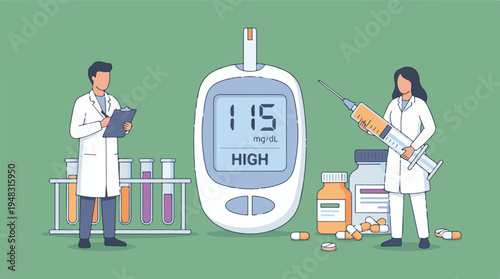 Diabetes Management: Professionals, Glucose Meter, Medication, and Testing