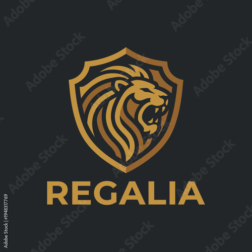 This luxurious logo design features a lion emblem, symbolizing strength and leadership, perfect for branding upscale products or services in a prestigious market.