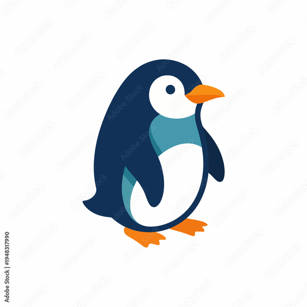 Fototapeta premium This adorable penguin illustration captures the essence of wildlife conservation and environmental awareness, perfect for eco-friendly brands.