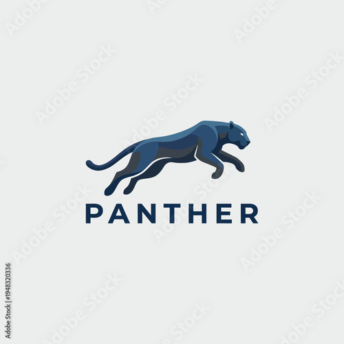 A sleek illustration of a leaping panther symbolizes power and elegance, perfect for wildlife enthusiasts and brands focusing on strength and agility in their marketing.