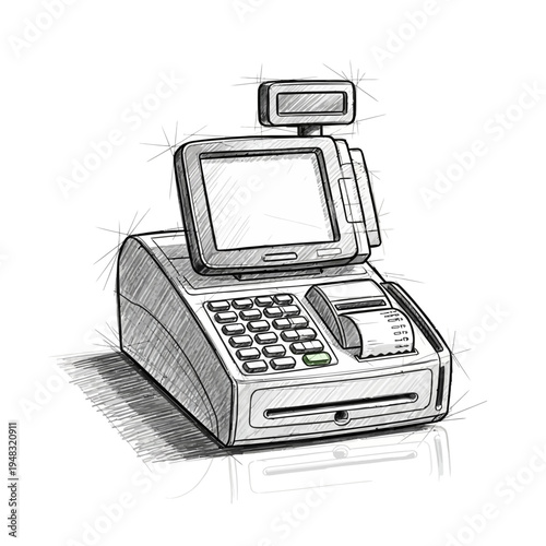 Cash Register Sketch
