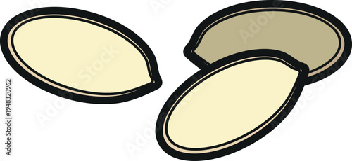 Pumpkin seeds illustration vector isolated on white