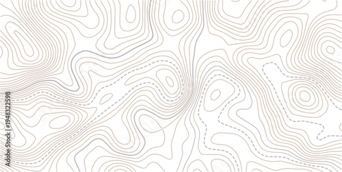 Topographic map patterns, topography line map. Vintage outdoors style.Design materials. Abstract bacground. Vector illustration.geographic grid map.
