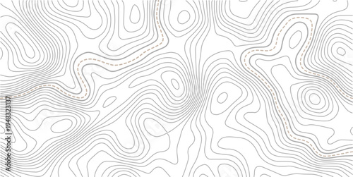 Topographic map patterns, topography line map. Vintage outdoors style.Design materials. Abstract bacground. Vector illustration.geographic grid map.
