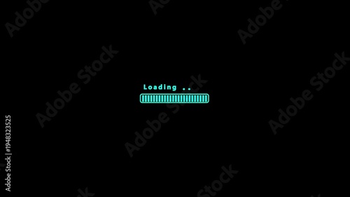 White pixel art loading animation, 8-bit retro game start, download bar screenWhite pixel art loading animation, 8-bit retro game start, download bar screen