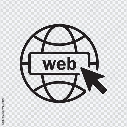 Web Globe Cursor Internet Navigation Icon