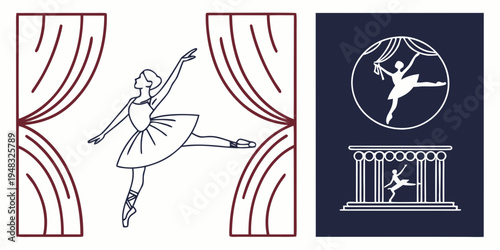 a ballerina in a dancing pose Vector