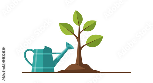 Person waters Arbor on a sunny Day with a watering can outdoors