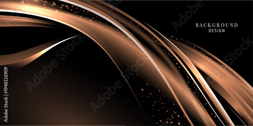 Brownie abstract wavy background with glitter