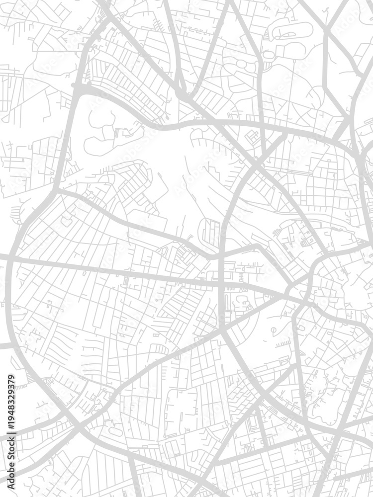 Obraz premium Street map of town background in gray. Street map of town for your web site design, app, UI. Vertical. Stock vector. EPS10.