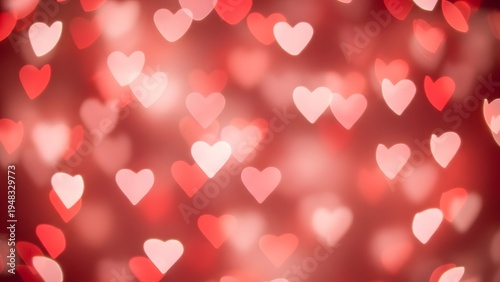 Valentine's day heart bokeh background