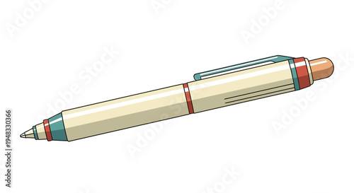 Ballpoint Pen Isolated on White Background