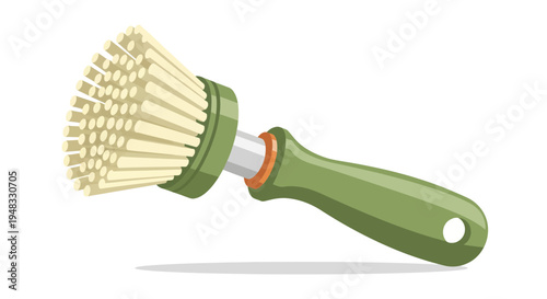 Kitchen Dish Brush With Green Handle
