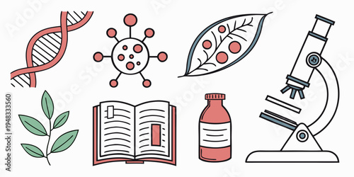 science and biology related icons Vector