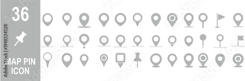 Set of location pin icons. location pin place marker. Location icon. Map marker pointer icon set. Modern map markers. Pin icon vector isolated on white background. Vector illustration, eps 10. 