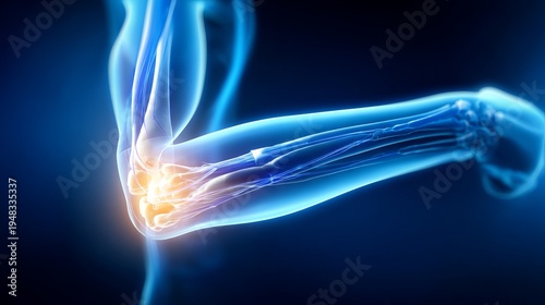 Medical Visualization of the Human Elbow Joint Anatomy with Highlights