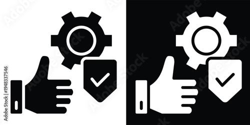 Operational-Excellence In Monochrome Glyph