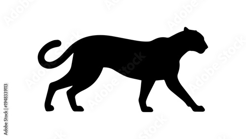 Big cat panther jaguar silhouette wildlife animal illustration vector artwork design for logo branding graphics