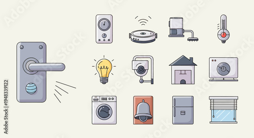 Smart home devices, from door lock to appliances