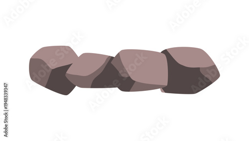 Stylized stone wall rock pile texture illustration vector artwork design for architecture construction background graphics