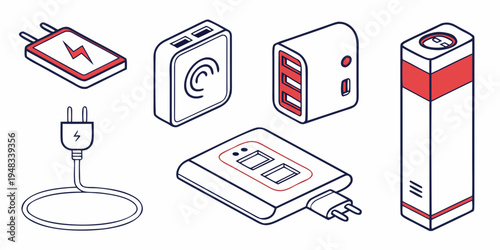 electricity meter and smart home devices Vector