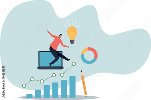 Business consultant, advisor or expertise, online presentation or conference call, strategy and analysis.human life and situation.