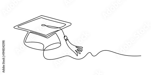 Continuous One Line Drawing of Professional Courier Carrying Cardboard Boxes for Logistics and E-commerce Shipping Service