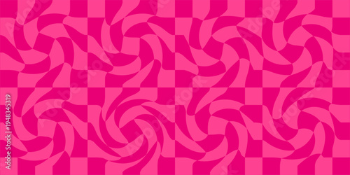 Abstract pink checkered background. Design for banner, greeting card, poster, cover, web, social media.
