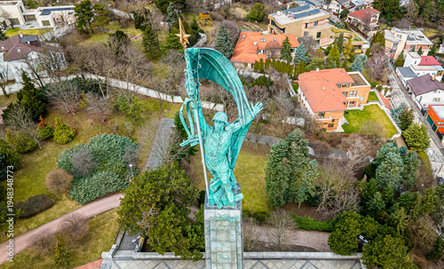 Photography Slavin War Memorial Bratislava aerial view of monument and plaza