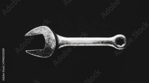 A wrench with a hole in the handle.