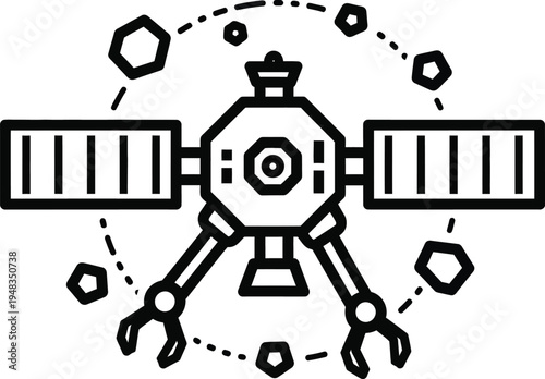 space satellite orbiting earth