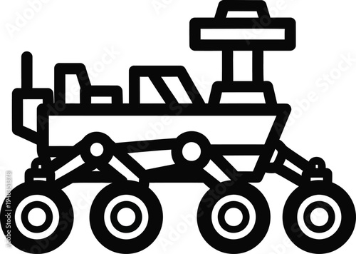 mars rover vehicle illustration
