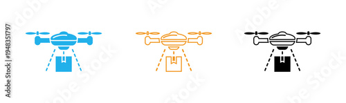 Drone icons in different colors