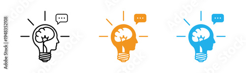 Innovative ideas and communication icons