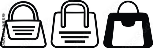 Three simple handbag illustrations