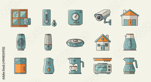 Collection of smart home appliances and security devices