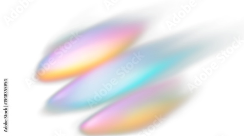 Canvas Print Colorful shapes move swiftly in a blurred motion on a transparent background