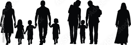 Black silhouettes set of professional volleyball players jumping and hitting the ball performing various serves and spikes isolated on white background for competitive sports concepts