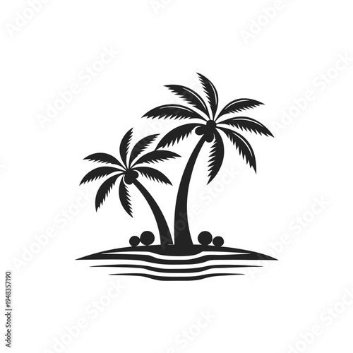 Simple black and white vector illustration of a tractor
